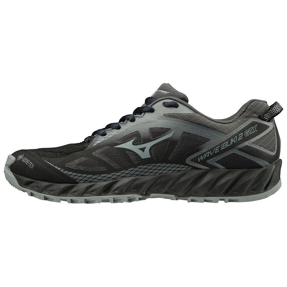 Mizuno Men's Trail Running Shoes WAVE IBUKI 2 GTX Black/Dark Grey - XHUSBZO-27